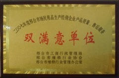 2007年邢臺(tái)市場(chǎng)民用品雙滿(mǎn)意單位
